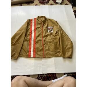 VTG Medium 70s Camel Cigarettes GT Challenge Racing Striped Talon Zip Jacket